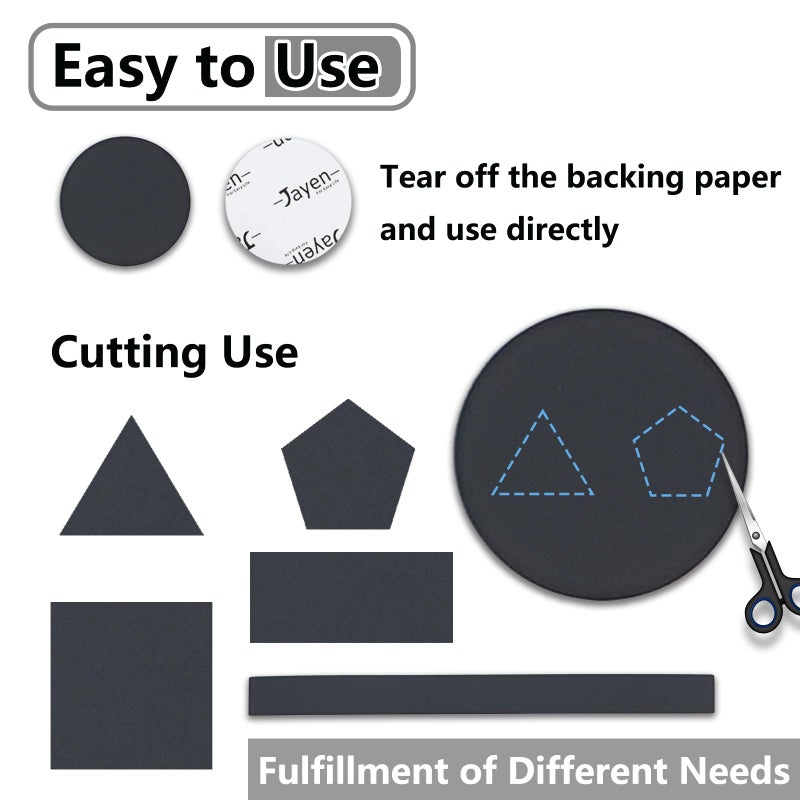 Jayen 160 Pcs Non Slip Self-Adhesive Silicone Cuttable Furniture Pads, Anti-Sliding Anti-Scratch Rubber Floor Protectors for Any Furniture and Appliances - Black (Matte) - Image 4